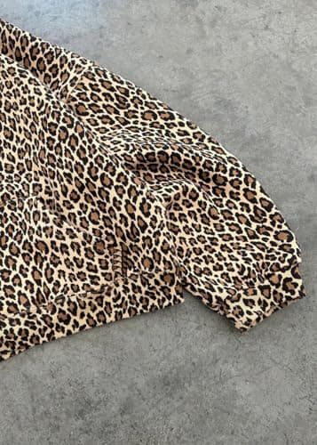 ODAFE Leopard Print Long Sleeve Hoodie - Women's Y2KStreetwear