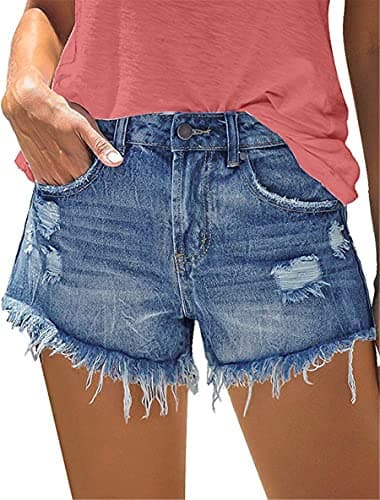 Women's Angerella Ripped Denim Shorts