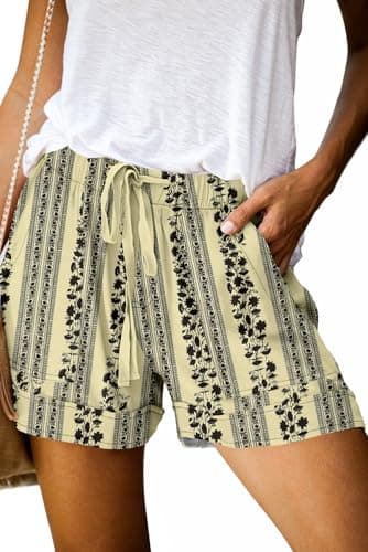 Queen Plus Women's Casual Elastic Waist Shorts with Pocket