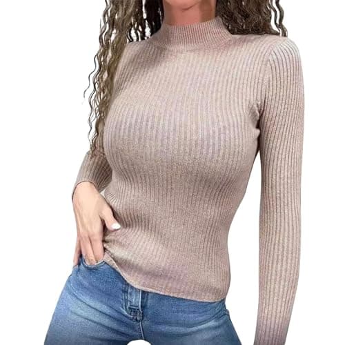 Stretchy Women's Long Sleeve Fitted Knit Top