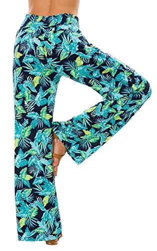 Urban CoCo Women's Boho Wide Leg Pants with Pockets
