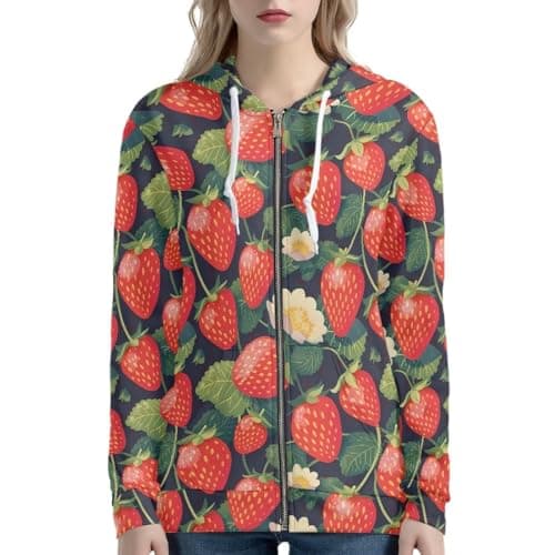 Irisjudy Monet Art Color Stripe Zip Hoodie for Women