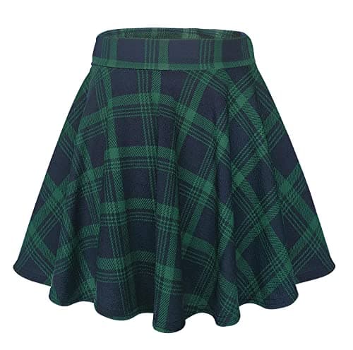 EXCHIC Women's Stretchy Flared Mini Skater Skirt