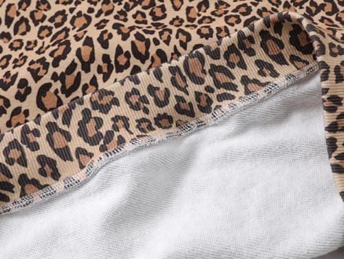 RONICY Camo Leopard Print Oversized Women's Hoodie with Pocket