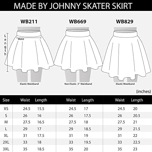 Women's Stretchy Flared Mini Skater Skirt XS-3XL Plus Size