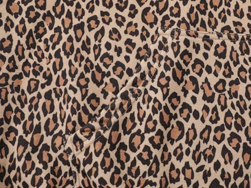 RONICY Camo Leopard Print Oversized Women's Hoodie with Pocket