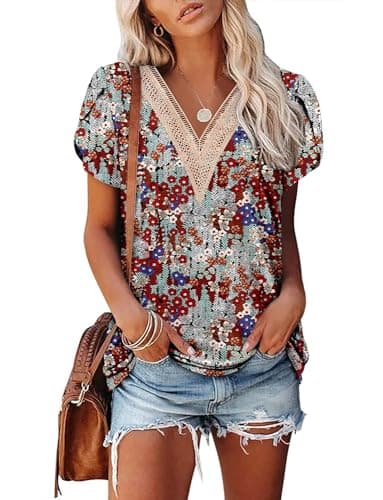 Angerella Floral Print Blouses for Women