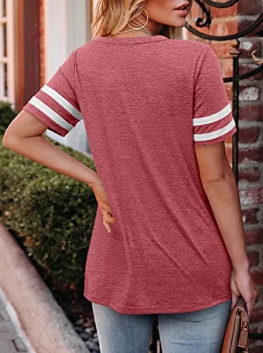 Angerella Casual Summer V-Neck T-Shirts for Women