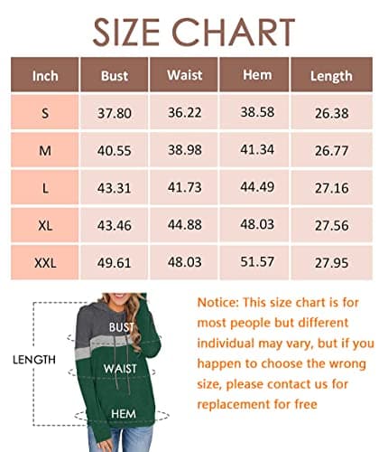 MixShe Women's Casual Long Sleeve Hoodie Tops and Tunics