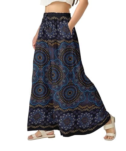 Joob Joob High Waist Flowy Elastic Leg Pants for Women with Pockets