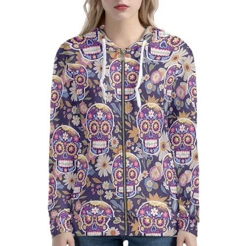 Irisjudy Leopard Print Hooded Sweatshirt with Pocket