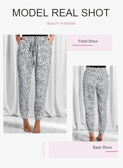 Dokotoo Women's Soft Casual Elastic Waist Jogger Pants with Pockets