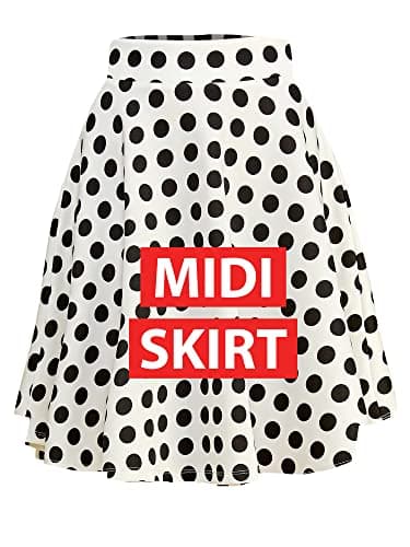 Women's Stretchy Flared Mini Skater Skirt XS-3XL Plus Size