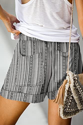 QUEEN PLUS Women's Casual Elastic Waist Shorts