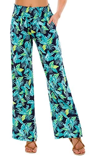 EEVASS Women's Casual Wide Leg Floral Lounge Pants
