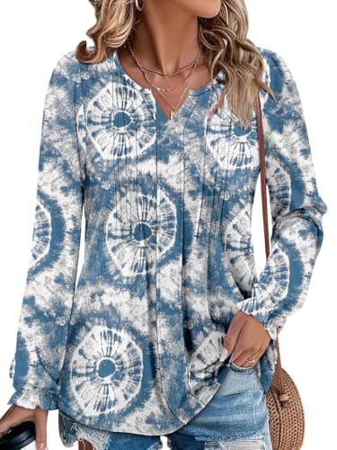 Angerella Comfortable V-Neck Long Sleeve Shirts for Women