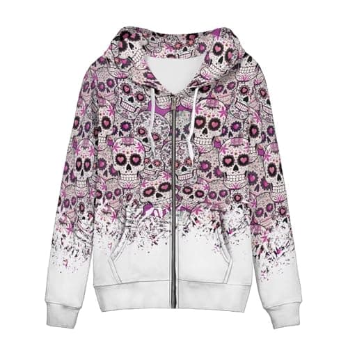Irisjudy Monet Art Color Stripe Zip Hoodie for Women