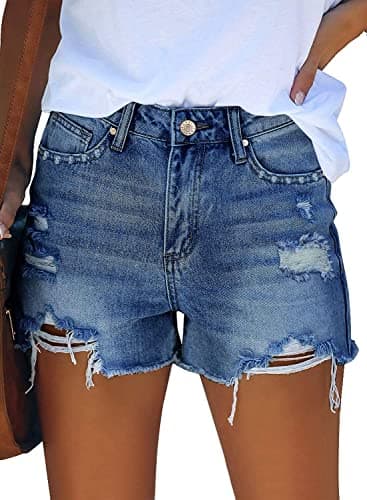 Angerella Women's Ripped Jean Short