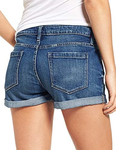 Luvamia Women's High-Waisted Ripped Denim Shorts