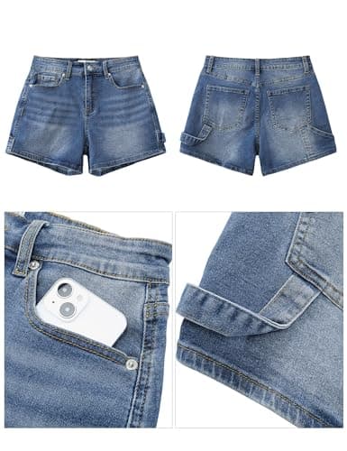Luvamia Women's Trendy High Waisted Denim Shorts