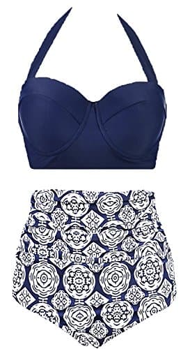 AMOURRI High-Waisted Vintage Swimsuit for Women
