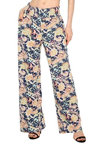 EEVASS Women's Casual Wide Leg Floral Lounge Pants