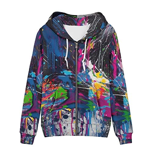 Irisjudy Leopard Print Hooded Sweatshirt with Pocket
