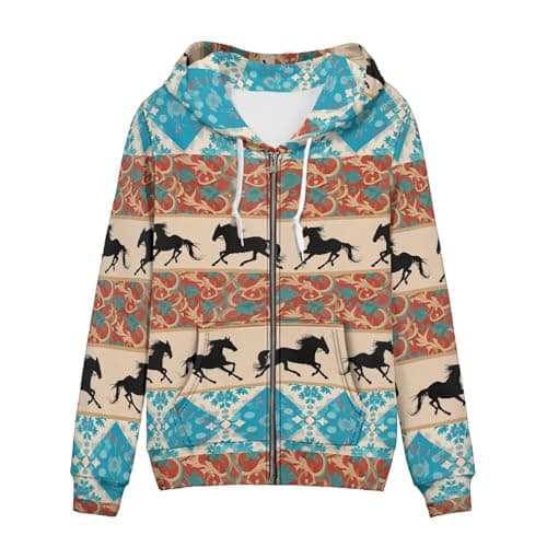 Irisjudy Leopard Print Hooded Sweatshirt with Pocket