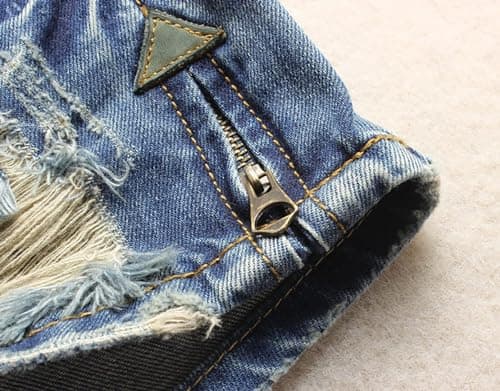 Fensajomon Women's Low Rise Summer Ripped Distressed Denim Shorts