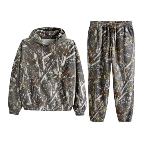Weinexra Women's Camo Oversized Hoodie & Pants Set