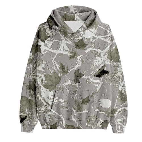 KVOTUU Women's Camo Maple Leaf Hoodie Sweatshirt