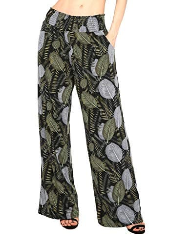 EEVASS Women's Casual Wide Leg Floral Lounge Pants