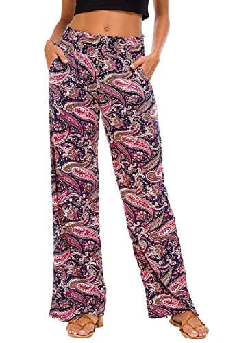 EEVASS Women's Casual Wide Leg Floral Lounge Pants