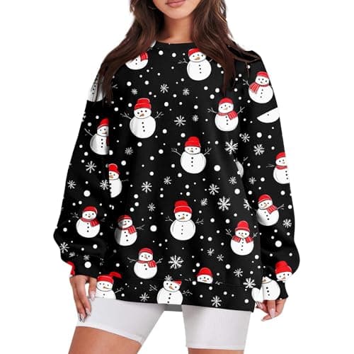 GOFULY Oversized Camo Pullover Sweatshirt for Women