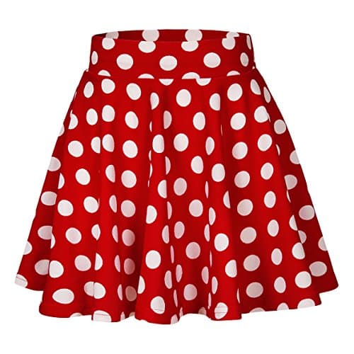 EXCHIC Women's Stretchy Flared Mini Skater Skirt