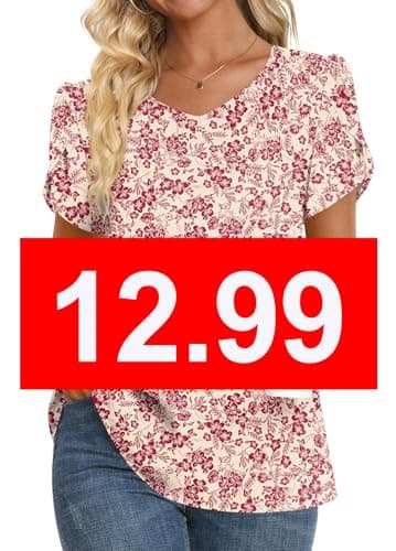 Womens Summer V Neck Chiffon Tunic Tops M-3XL