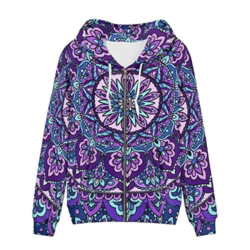 SEANATIVE Women's Zip-Up Hoodie Sweatshirt Size XS-5XL