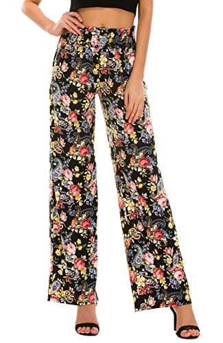 EEVASS Women's Casual Wide Leg Floral Lounge Pants