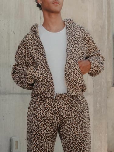 Pooyikoi Leopard Print Oversized Camo Hoodie for Women - Y2K Graphic Hoodie with Pocket