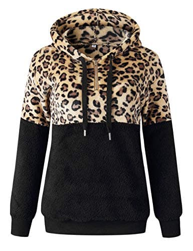 Romanstii Women's Casual Double Fuzzy Sweatshirt Hoodie Outwear S-XXL