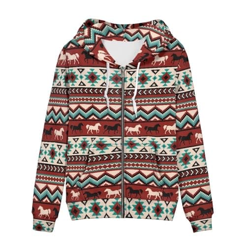 SEANATIVE Women's Zip-Up Hoodie Sweatshirt Size XS-5XL