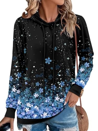 Women's Camo Leopard Print Hoodie Sweatshirt