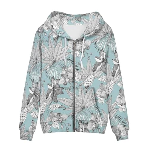 Irisjudy Leopard Print Hooded Sweatshirt with Pocket