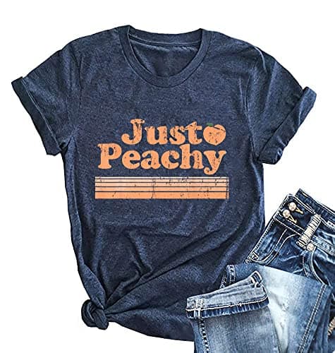 Just Peachy Women's Casual Graphic Tees