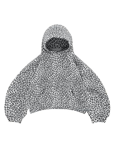 MSBESYOR Leopard Print Oversized Hoodie for Men & Women