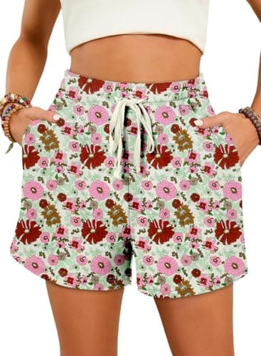 Angerella Women's Comfortable Elastic Waist Shorts with Pockets