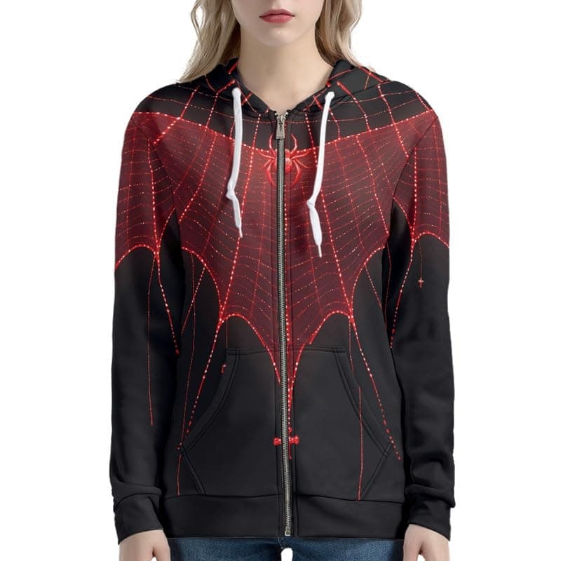 Irisjudy Monet Art Color Stripe Zip Hoodie for Women