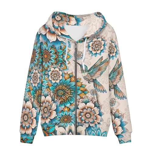 SEANATIVE Women's Zip-Up Hoodie Sweatshirt Size XS-5XL
