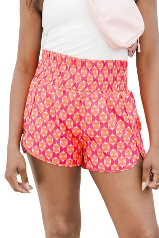 Fronage Women's Checkered Elastic Waist Pajama Shorts 2025 Summer Beach Bottoms