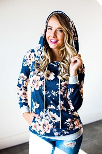 Barlver Women's Casual Hooded Sweatshirt with Cowl Neck and Pockets